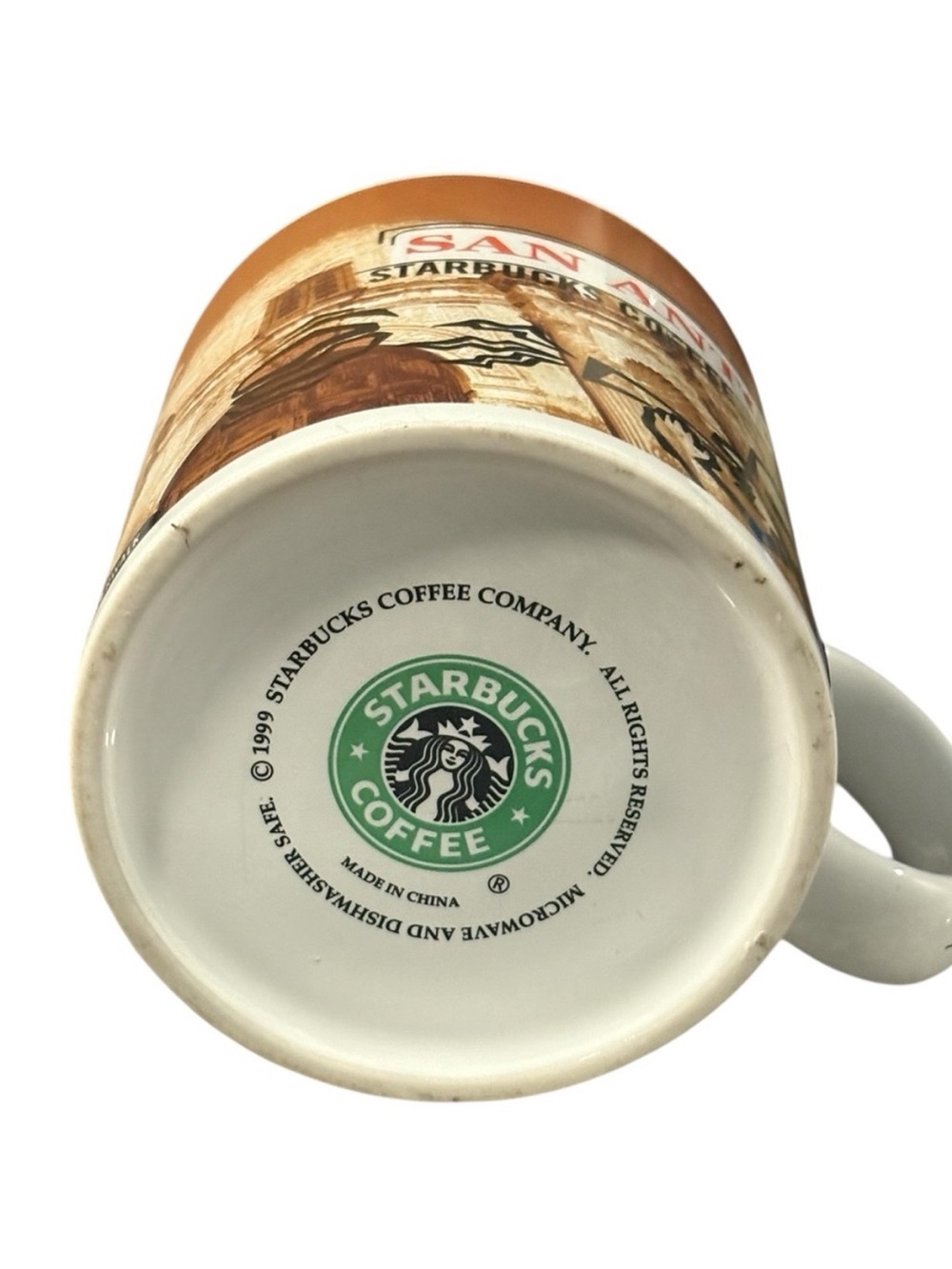 Vintage 1999 Starbucks San Antonio Texas Coffee Mug The Alamo Riverwalk - Picture 7 of 7
